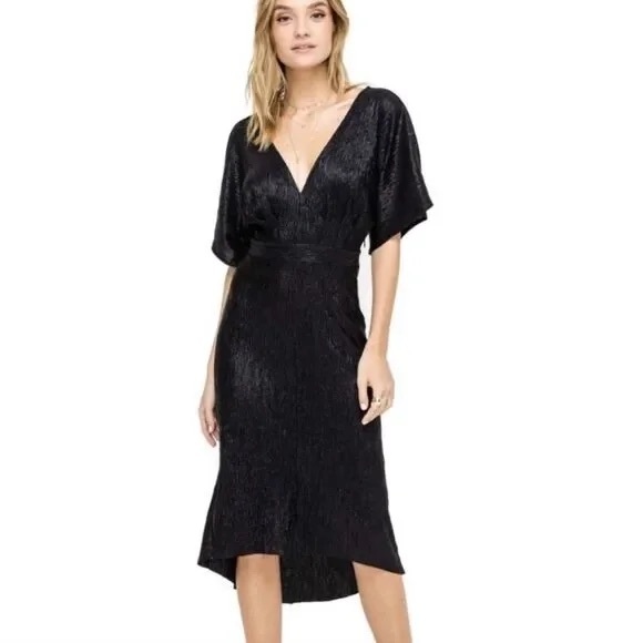 Astr Dresses & Skirts - ASTR The Label Black V-Neck Midi Dress